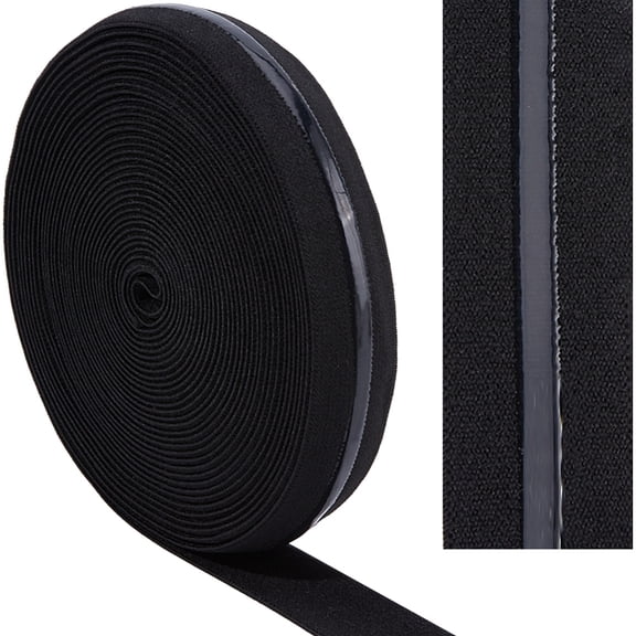 10 Yards 1 Inch Wide Non-Slip Elastic Ribbon Silicone Gripper Band Stretch Tape Trim Rubbers Straps Webbing Belt Waistband Spool