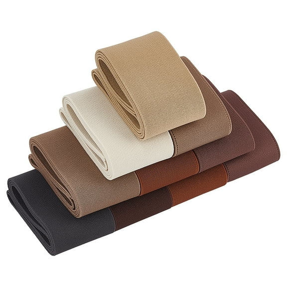 10 Yards 10 Colors Polyester Ultra Wide Thick Flat Elastic Band Webbing Garment Sewing Accessories Mixed Color 50mm 1 yard/color