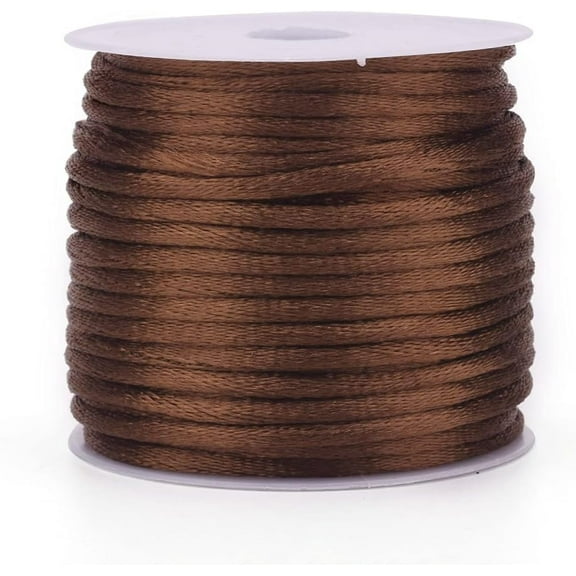 10 Yards 2mm Camel Nylon Rattail Satin Silk Trim Cord Chinese Knotting String Beading Thread for Macrame Jewelry Making
