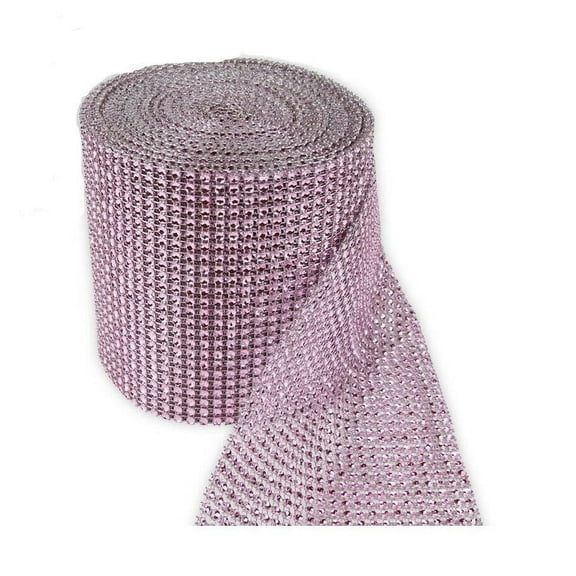 10 Yards 30 ft 24 Row Diamond Rhinestone Mesh Ribbon Bling Wrap Roll Favor Decor