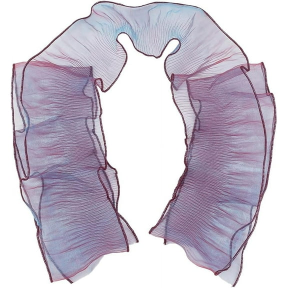 10 Yards 4.72"/12cm Organza Ruffled Pleated Lace Fabric Trim Black Retro Ruffle Pleated Chiffon Trimmings Polyester Border Lace Fabric for DIY Wedding Dress Craft Home Decor