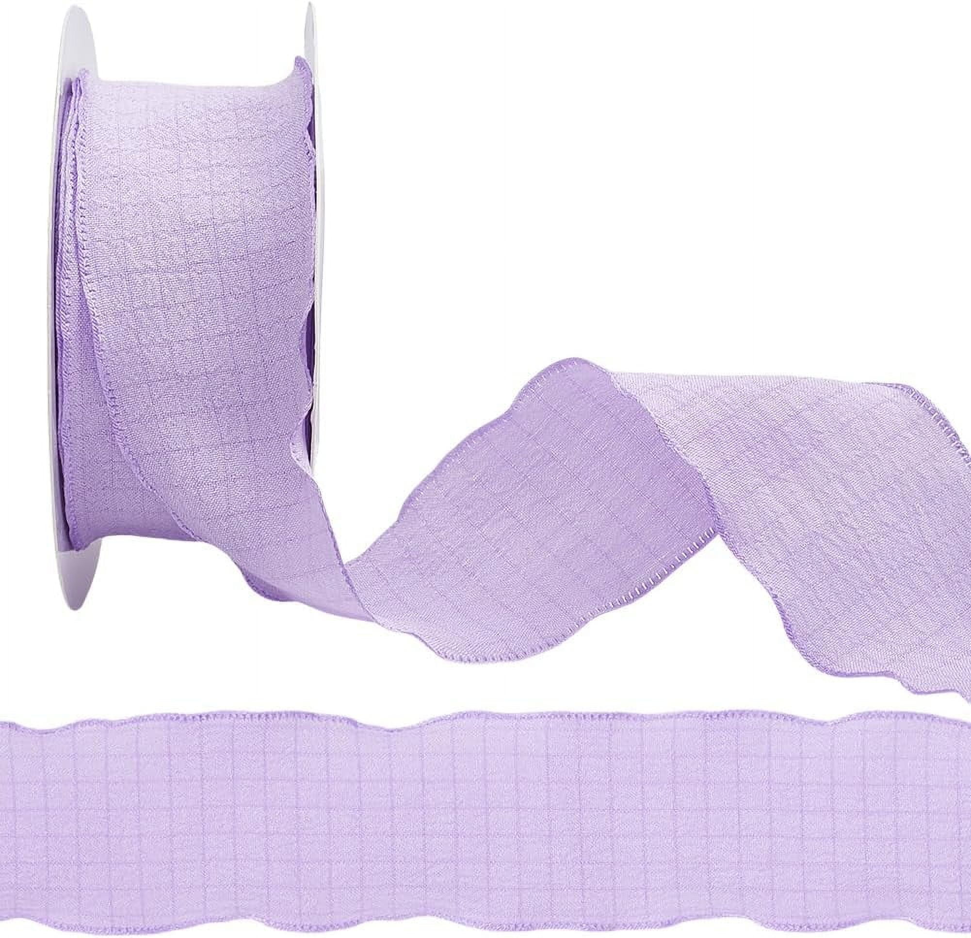 Brown Ribbon Ruffle 10 Yards 5/8 Inch Purple Double Ruffle Ribbon Trimming Chiffon Ruffled ...