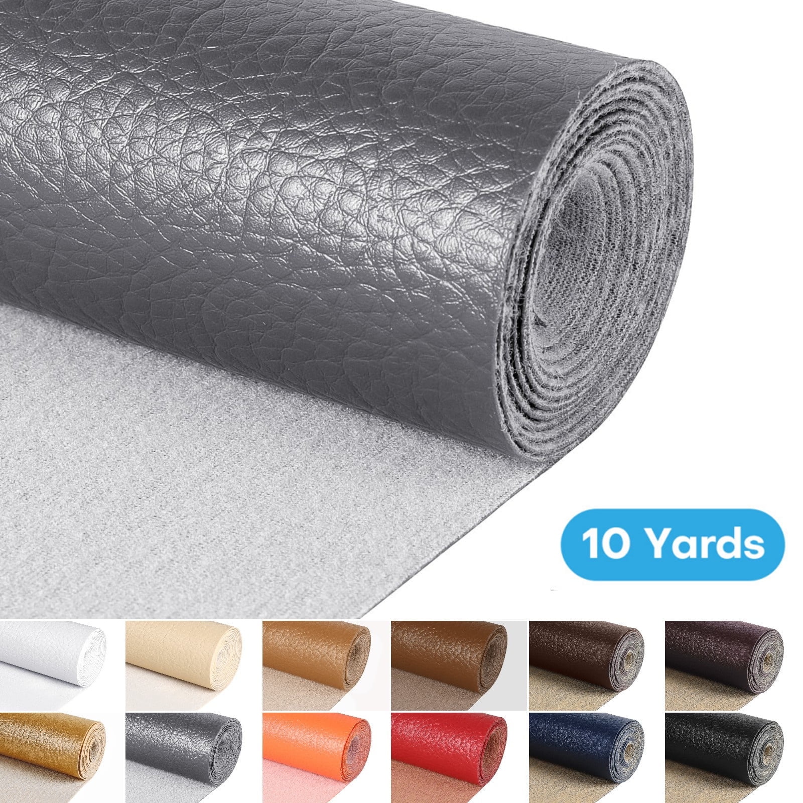10 Yards 54" Wide Vinyl Faux Leather Fabric Cotton Back Home Decor Fabric for Hand Crafts DIY Craft Upholstery
