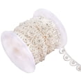 thumbnail image 1 of 10 Yards ABS Plastic Imitation Pearl and Rhinestone Chain Pearl Bead String for Wedding Party Decoration Sewing Trims Cake Decoration Creamy White for DIY, 1 of 7