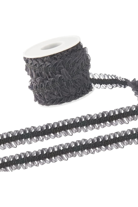 10 Yards Black Gimp Braid Trim Elastic Lace Ribbon Band Clothing Garment Wedding Decor Supplies