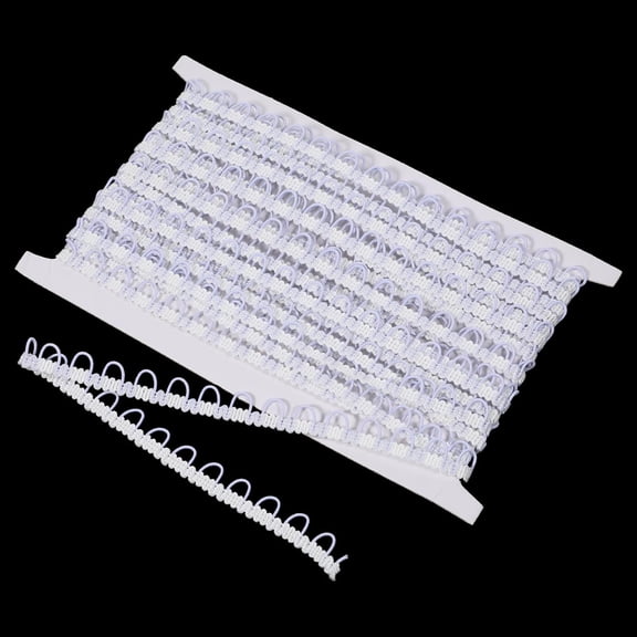 10 Yards Braid Trim with Elastic Button Loop White Dress Zipper Extender Sewing Embellishment Bridal Button Loops Upholstery Sewing Braid for Wedding Dress Corset DIY Crafts Jewelry Home Decor