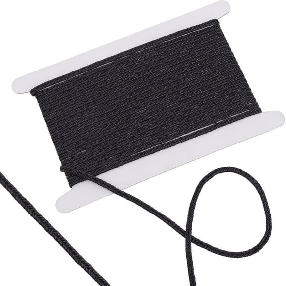 10 Yards Metallic Cord 0.2" Black Dreadlock Rope Hair Wrap String Centipede Hiphop Hair Tie Decorative Braiding Band for Jewelry Making Bracelets Costume DIY Sewing Craft Home Decor