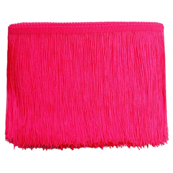 10 Yards Bright Pink Polyester Fringe Tassel Trim 15CM DIY Sewing Decoration for Clothing, Curtains, Lampshades & Furniture