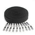 thumbnail image 1 of 10 Yards Bulk Zipper, #3 Zippers for Sewing, Black Nylon coil Zipper Replacement, 1 of 5