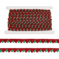 thumbnail image 1 of 10 Yards Christmas Fringe Ball Trim Red Green Mini Trim Ribbon Pom Fringe Tassel Lace Pom Pom Ball Fringe Ribbon, 1 of 6