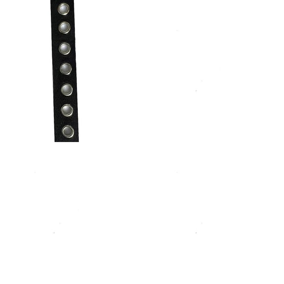 10 Yards Cotton Eyelet Tape Trim 3/4 Inch Wide Silver Metal Eyelet Ribbons Black Wide Cotton String Threads for Sewing Crafts Making Dcord