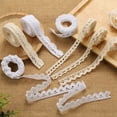 thumbnail image 1 of 10 Yards Cotton Lace Trim Vintage Ribbon Crochet Cotton Lace Scalloped Edge for Bridal Wedding Decoration Christmas Package DIY Sewing Craft,width 0.39 in,Style 1, 1 of 7