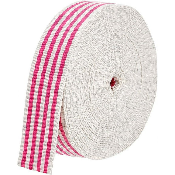 10 Yards Dark Pink Embroidery Polyester Ribbons 1-1/2 inch Wide Stripe Pattern Woven Fabric Trim for Clothing Bag Headbands Pillowcases CollarPink
