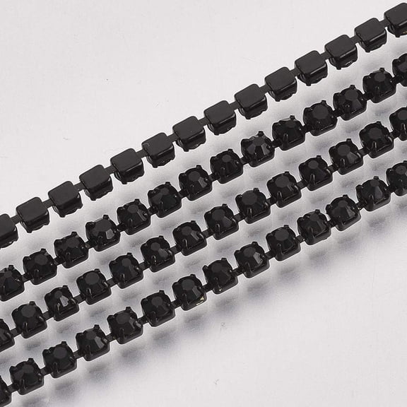10 Yards Electrophoresis Iron Rhinestone Strass Chains Rhinestone Cup Chains with Plastic Spool for Sewing Crafts DIY Jewelry Making Wedding Party Decorations Silver