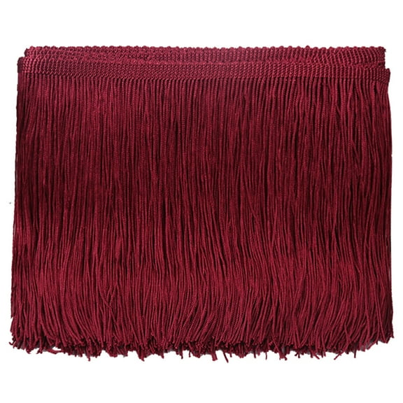 10 Yards Extra Wide Fringe Trim - 15CM Tassel Border for Bohemian Decor, Costumes, Curtains, Lampshades & Sewing Crafts (Dark Red)