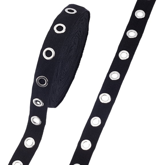 10 Yards Eyelet Grommet Tape 0.98Inch Wide Cotton Grommet Trim Eyelet Twill Tape Trim Eyelet Trim with Grommets