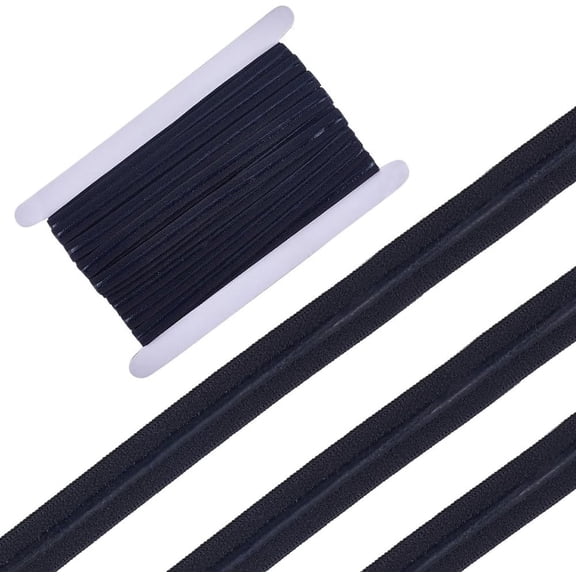 10 Yards Flat Non-Slip Elastic Ribbon 12mm/0.47 Wide Silicone Gripper Elastic Tape Roll with 5mm Rubber Stretch Strap Fibre Webbing