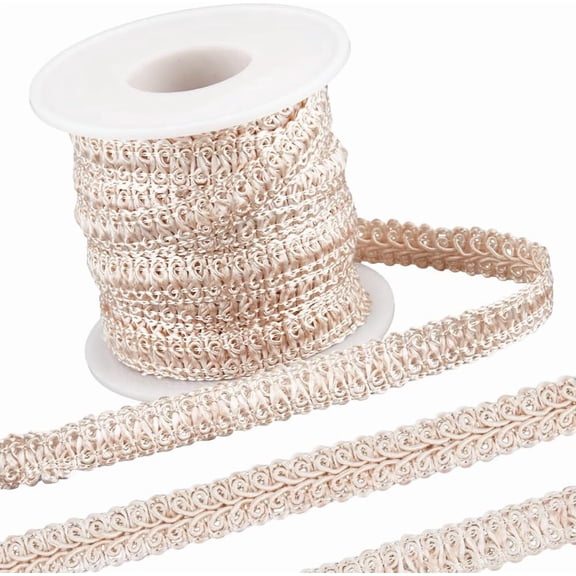 10 Yards Gimp Braid Trim 1/2 Inch Wide Woven Sewing Centipede Trim Embellishments Polyester Lace Edge Ribbon Sewing Accessories