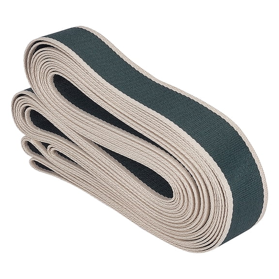 10 Yards Green Beige Cotton Webbing Strap 1-1/2 inch Wide Canvas Striped Ribbon Trim for Sewing Belt Backpack Handbag 2mm Thick