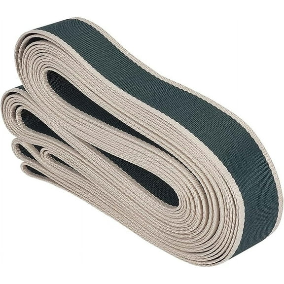 10 Yards Green Beige Cotton Webbing Strap 1-1/2 inch Wide Canvas Striped Ribbon Trim