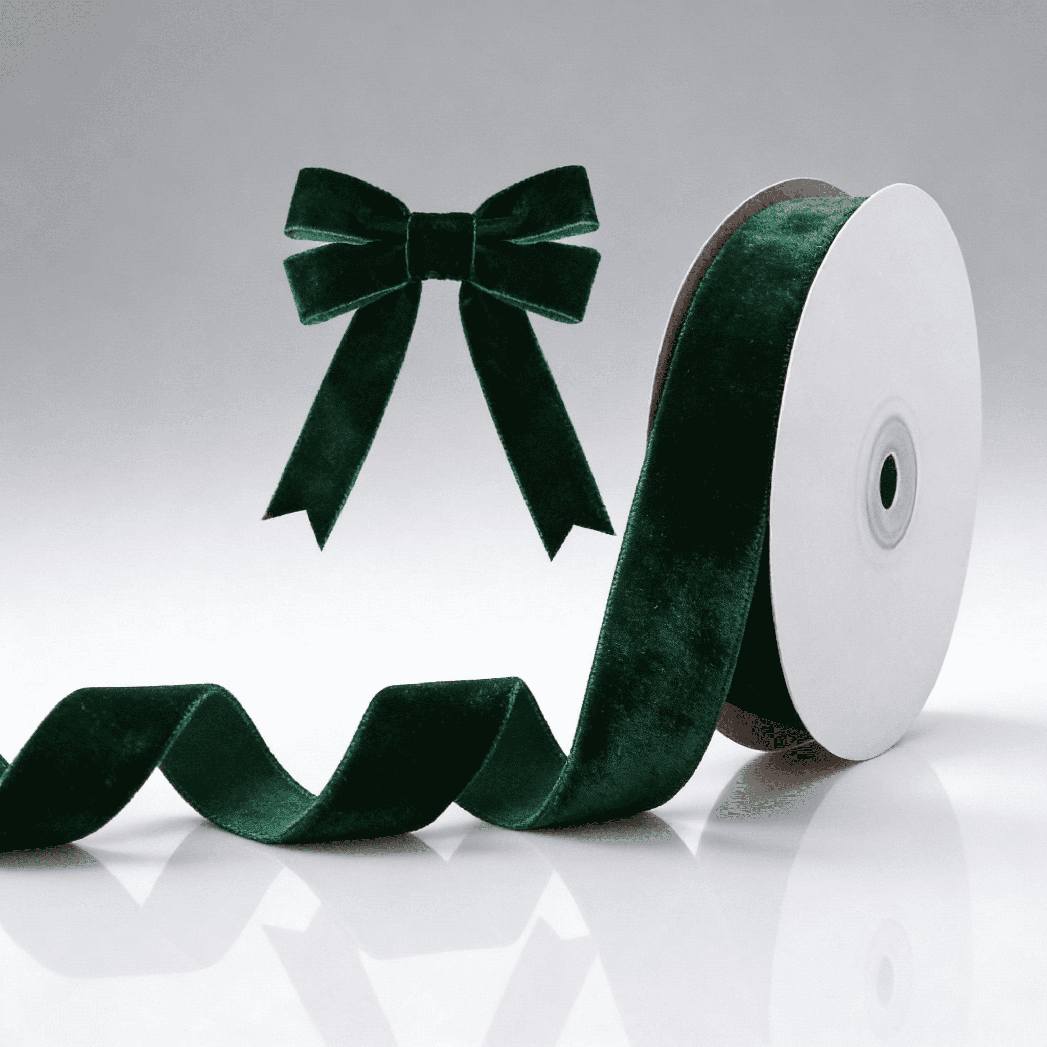 10 Yards Green Velvet Ribbon 1 Inch for Christmas Tree,Velvet Christmas ...