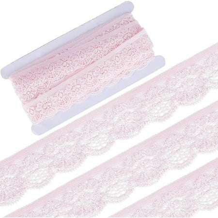 10 Yards Lavender Vintage Crochet Lace Trim Elastic Mesh Flower Lace Ribbon Stretch Hollow Floral Fabric Trimmings for Diy Scrapbooking Clothes Fabric Wedding Decoration Gift Wrap Headbands