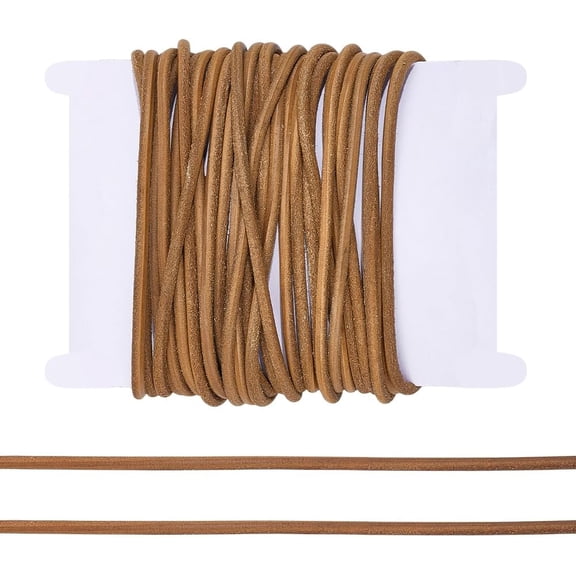 10 Yards Leather Beading Cord Cowhide Leather DIY Necklace Making Material Round Peru 5mm handmade