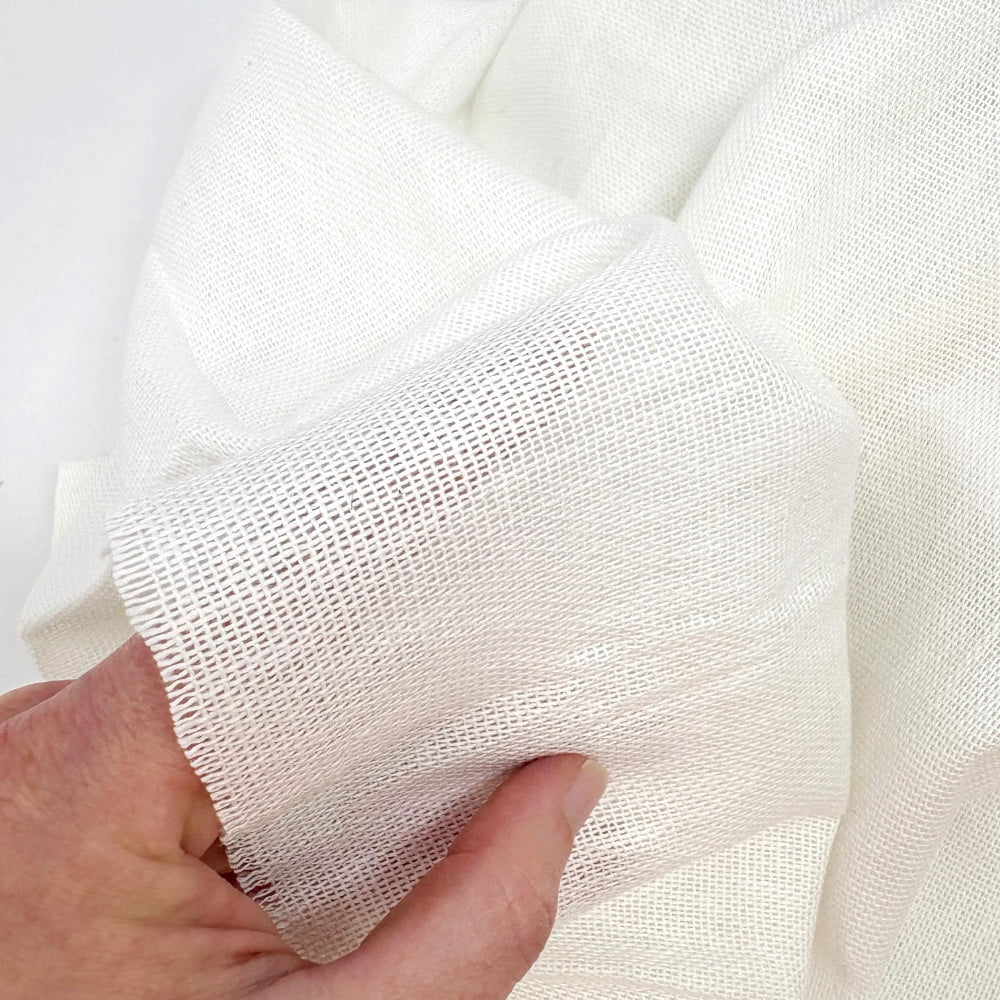 10 Yards Medium Weight White Tobacco Cloth Fabric - Cotton Farmhouse Fabric,  36