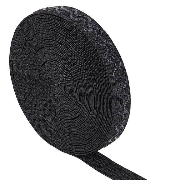 10 Yards Non-Slip Silicone Elastic Grip Tape 0.73" Black Elastic Bobbin Knitted Elastic Silicone Elastic Grip Tape DIY