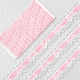 thumbnail image 1 of 10 Yards Pink Lace Ribbon White Bow Lace Trim Ruffle Sewing Scalloped Ribbon for Christmas, DIY Craft Making Scrapbooking Gift Wrapping Decorations, 1 of 7