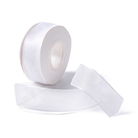 10 Yards Polyester Chiffon Ribbon for DIY Jewelry Making White 1- inch(25.5mm) DIY