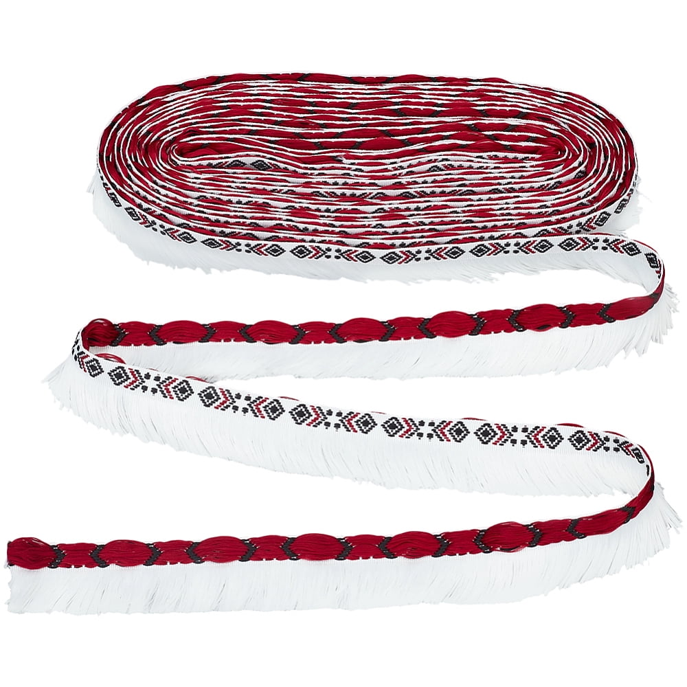 10 Yards Polyester Ribbon Ethnic Style Tassel Ribbon for Clothes ...