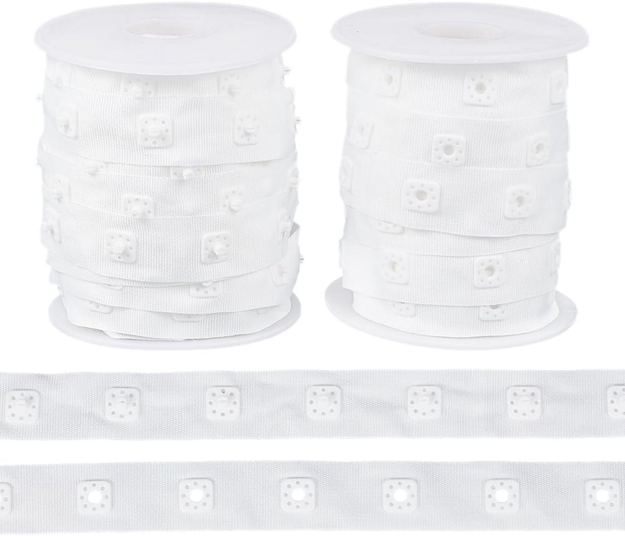Polyester Snap Buttons 10 Yards Polyester Sewing Snap Button Tape Plastic Buttons Fastener ...