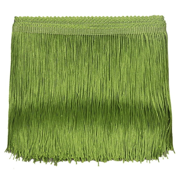 10 Yards Premium Fringe Trim - 15CM Wide Tassel Border for Bohemian Decor, Sewing Crafts, Costumes, Curtains & Home Decoration (Green)