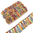 thumbnail image 1 of 10 Yards Rainbow Color Fringe Tassel Sewing Trim 2-1/8 inch Wide Ribbon Trim Colorful Fringe Trim for DIY Sewing Polyester Tassel Lace Ribbon Sewing Trim for DIY DIY Clothes Dress Decoration, 1 of 6