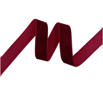 10 Yards Red Velvet Ribbon, 0.59 Inch for Christmas Tree, Dark Red Velvet Christmas Ribbon for Gift Wrapping Crafts Bow Wreath Holiday Decorations, 1 Roll