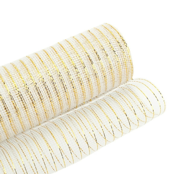 10 Yards/Roll Ribbon Bows Deco Mesh Gold Wire Mesh Ribbons Xmas Gift Wrapping Net DIY Wreath Craft Christmas Gift Packing Ribbon