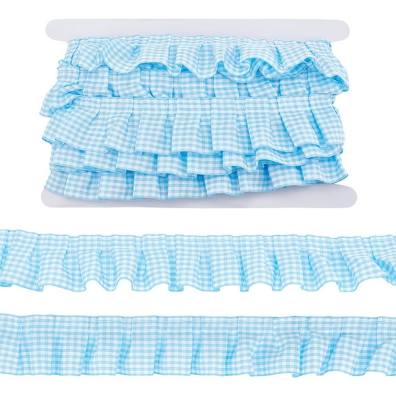 10 Yards Ruffle Edge Ruffle Ribbons 1.6 inch Ruffle Pleated Lace Trim Trimming Lace Trim Satin Ribbon Fabric Edge Trim