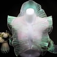 thumbnail image 1 of 10 Yards Ruffled Fabric Organza Trims Gradient Pleated Lotus Leaf Trim Lace Fabric Ribbon Tulle Border Retro Chiffon DIY, 1 of 9
