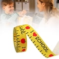 thumbnail image 1 of 10 Yards School Themed Ribbon Set - Polyester Craft Wrapping Tape with Letters, Rulers, Apples, Hearts Pattern for Teacher Appreciation, DIY Wreaths & Gift Wrapping (2.2cm Width), 1 of 9