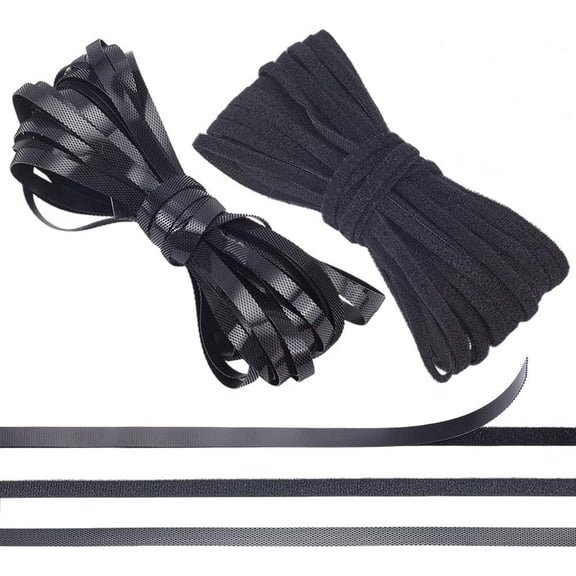 10 Yards Sew on Hook SND Loop Tape 0.23inch Width Adhesive Loop Tape Sticky Interlocking Tape Nylon Fabric Tape