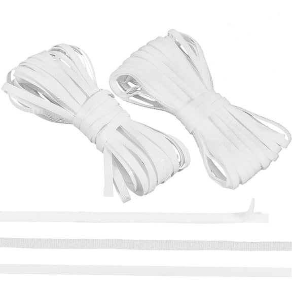 10 Yards Sew on Hook SND Loop Tape 0.23inch Width Adhesive Sticky Interlocking Tape for DIY Craft Clothes Curtain Dress Sewing Fasteners White