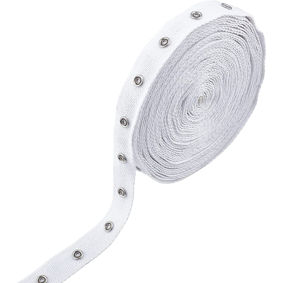 10 Yards Snap Button Tape Trim Sewing Snaps Buttons Zipper Fastener Replacement with Metal Buttons for Sewing DIY White