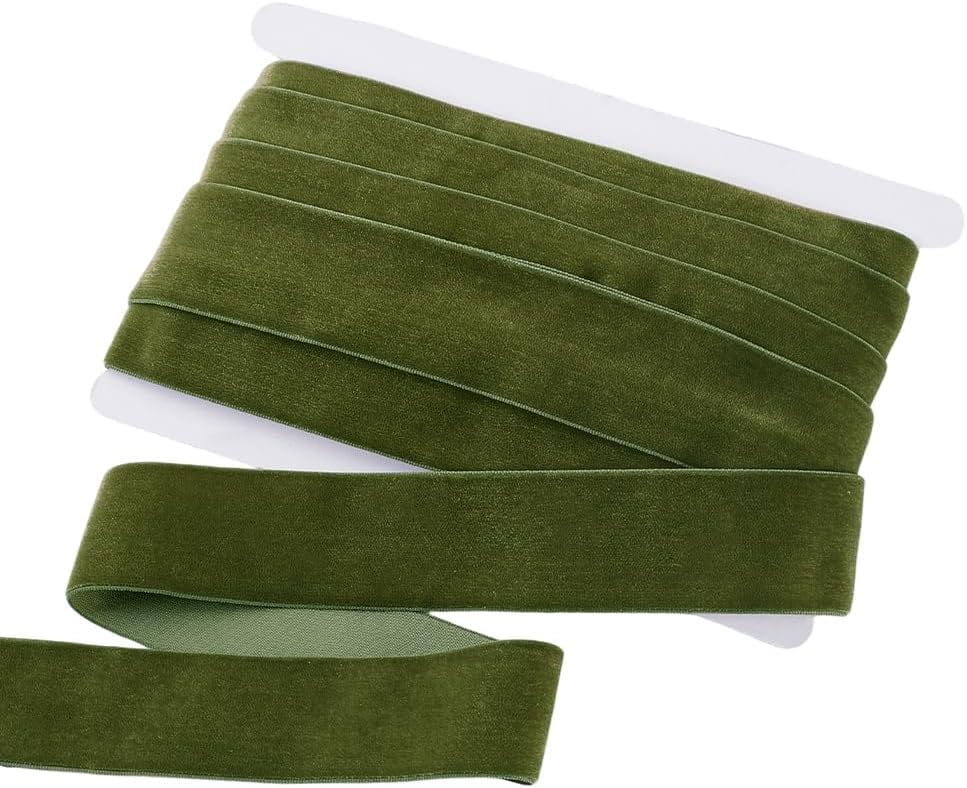 10 Yards Velvet Ribbon Green Craft Ribbon 1.5inch Wide Satin Ribbons