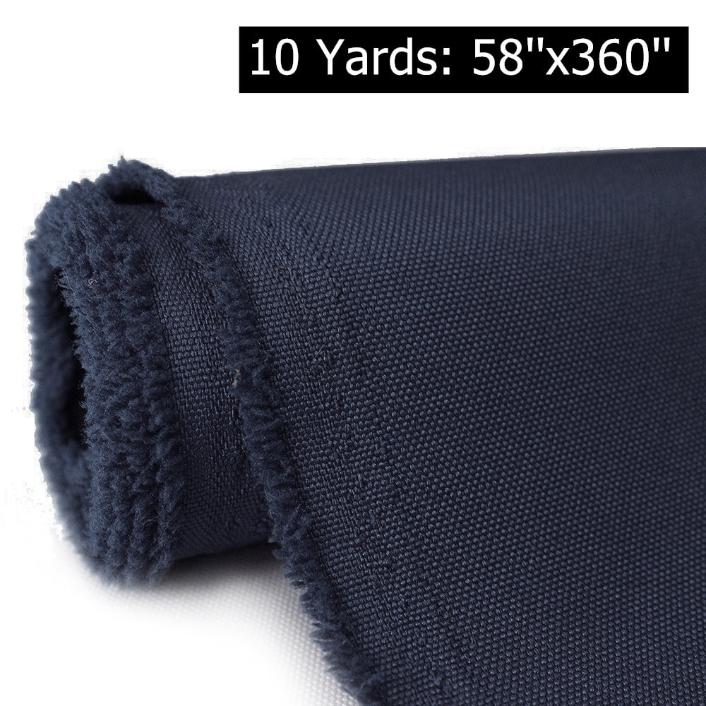 10 Yards Waterproof Canvas Fabric 600D Home Decor Fabric 58" Width UV Heat Resistant Heavy Duty Marine Fabric by the Yard, Navy Blue