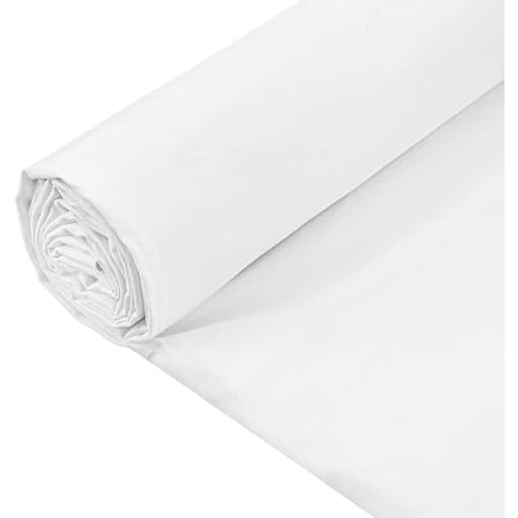 10 Yards White Cotton Fabric by The Yard 63 Inches Wide White Muslin Fabric Textile Unbleached Natural Cotton Cloth Soft Embroidery Muslin Quilting Backing Material for Sewing Draping Apparel