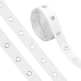 thumbnail image 1 of 10 Yards White Eyelet Tape Grommet Tape 1 inch Wide Grommet Trim Fabric Twill Eyelet Trim with Grommets, 1 of 9