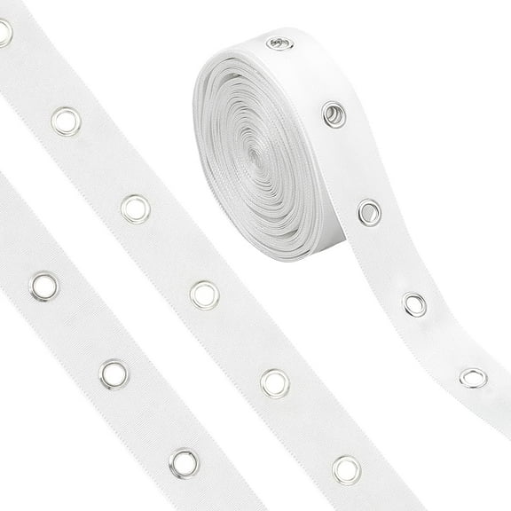 10 Yards White Eyelet Tape Grommet Tape 1 inch Wide Grommet Trim Fabric Twill Eyelet Trim with Grommets