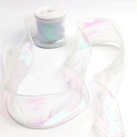(10 Yards/pack) 60mm Colorful Fish Tail Yarn Organza Ribbon Packaging Gift Box Lolita Hair Accessories Lamp Home Decoration DIYwhite