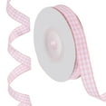 thumbnail image 1 of Uxcell 10 Yards x 0.4" Plaid Ribbon Light Pink and White Gingham Ribbon Gift Wrapping Ribbon for Christmas, 1 of 7